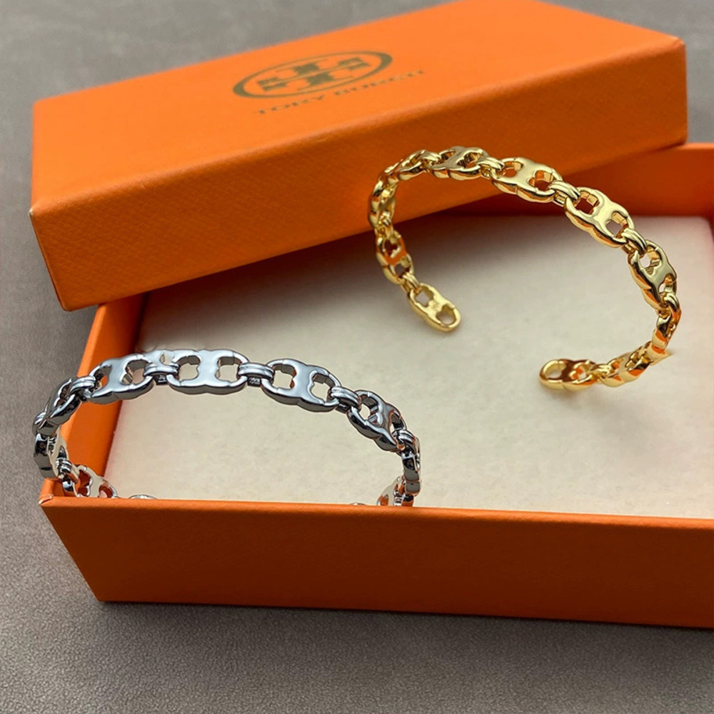 Tory Burch Gold Plated Double Digit